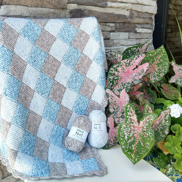 Tunisian Entreloc Baby Blanket