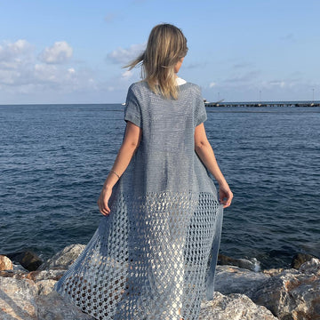 Summer cardigan and beach tunic "Summer night"