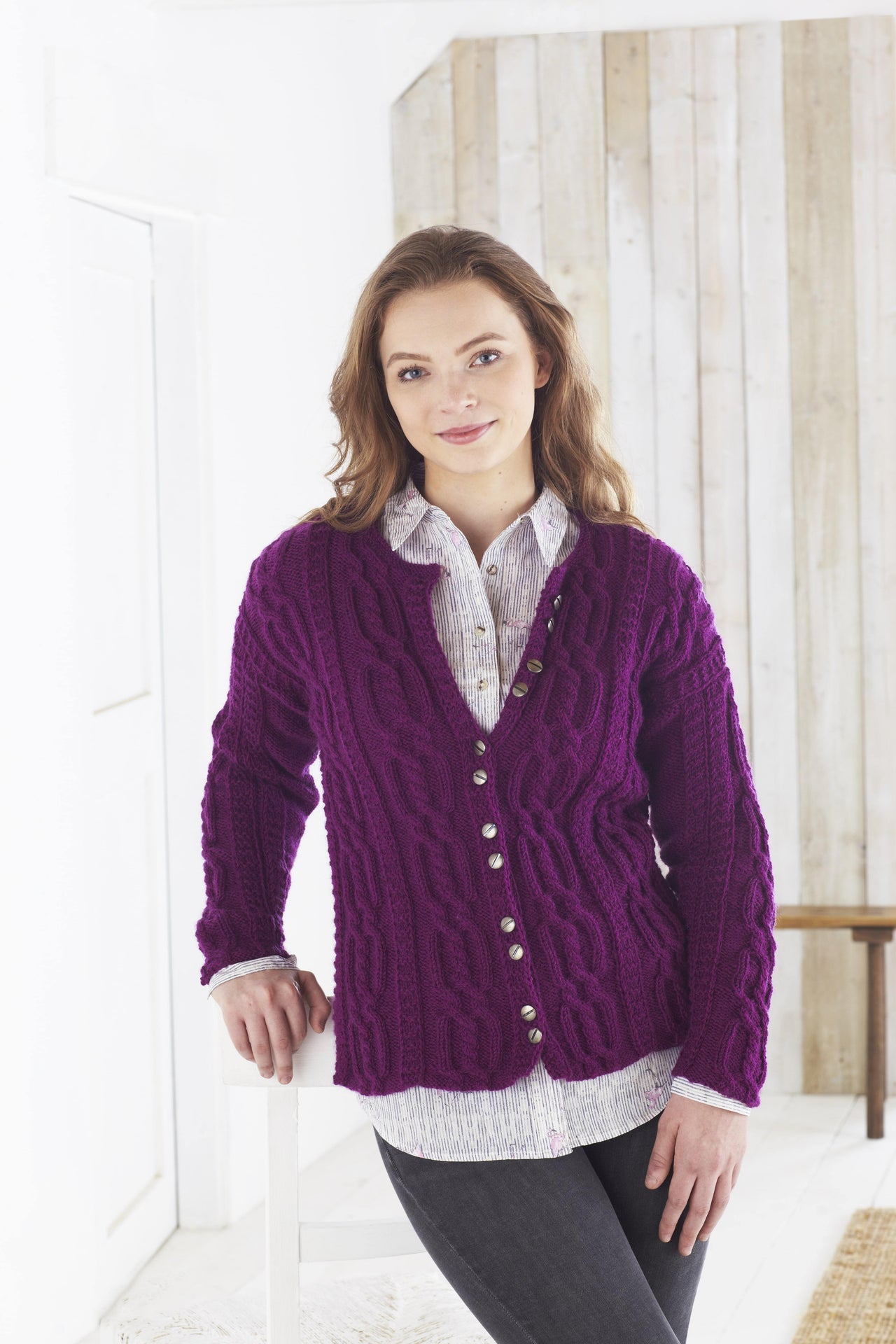 Ladies Cardigan & Sweater in King Cole Merino Blend DK  - 5470 - Leaflet