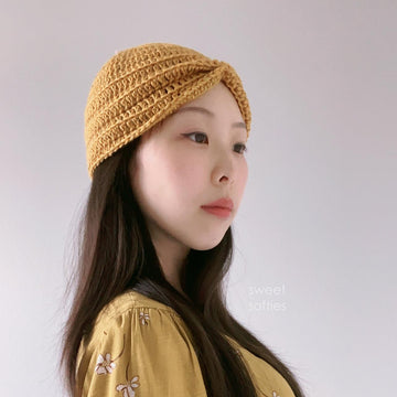 Easy Ribbed Turban with Bow