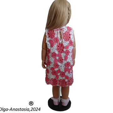 Crochet lace dress for girls