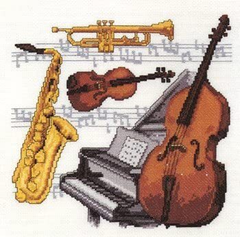 Pako Musical Instruments Sampler Cross Stitch Kit