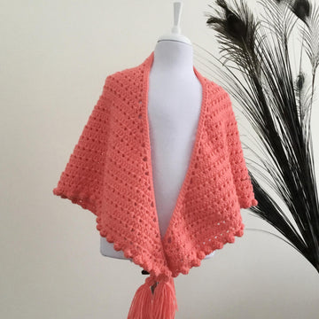 Mia Baby Girl Triangular Hooded Shawl N 478