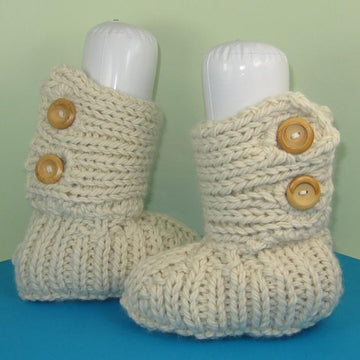 Super Chunky Two Button All Rib TV Slipper Boots