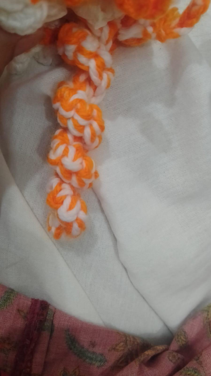 Crochet jellyfish keychain