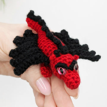 Crochet mini dragon pattern, amigurumi baby dragon crochet pattern
