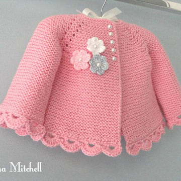 Knitting PATTERN Baby Cardigan Garter Stitch Baby Jacket Maria