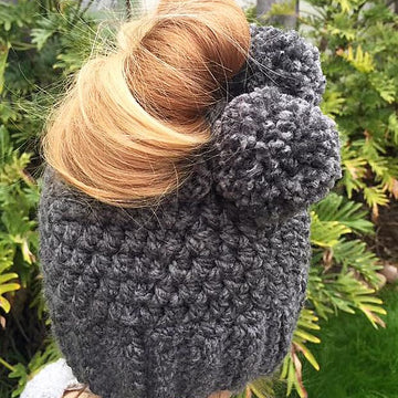 Messy Bun Beanie - Crestlynn Hat