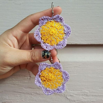 Floral Hoop Earrings