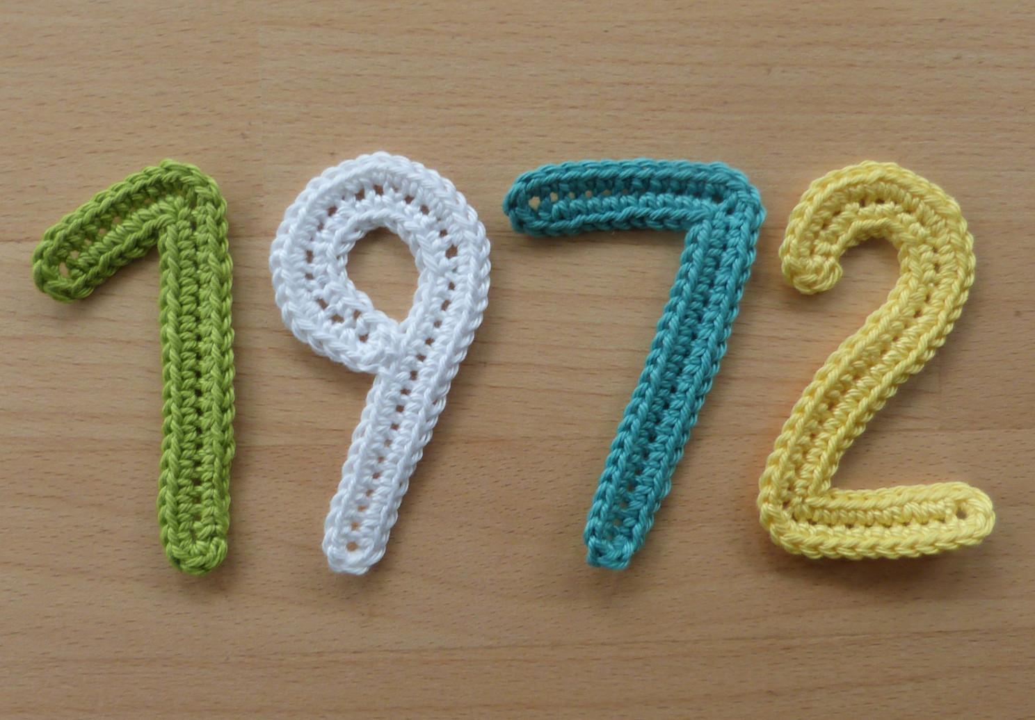 Numbers 0-9 crochet pattern