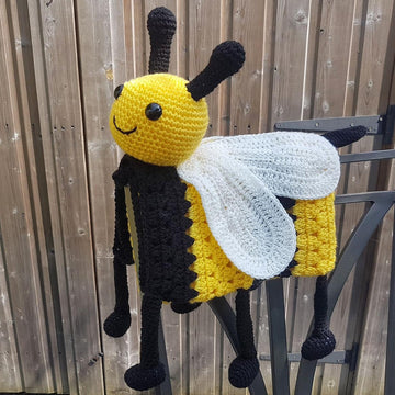 3in1 Happy Bee Folding Baby Blanket Toy Lovey