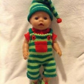 Christmas Elf Costume for doll