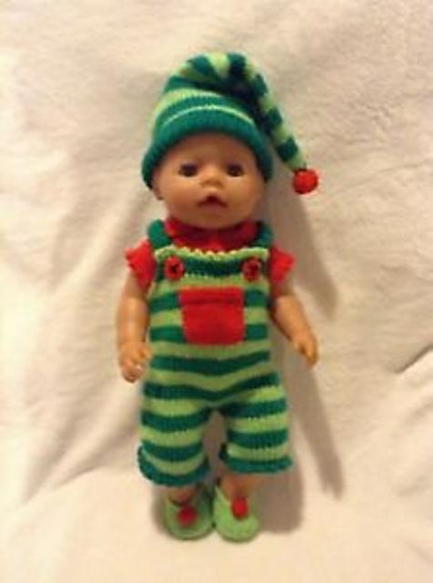 Christmas Elf Costume for doll