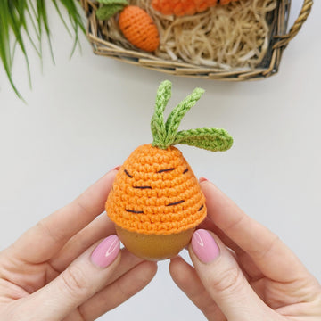 Crochet Carrot Easter Egg Cozy, Egg Cover crochet pattern