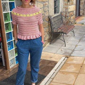 Top Down Marigold Top crochet pdf pattern