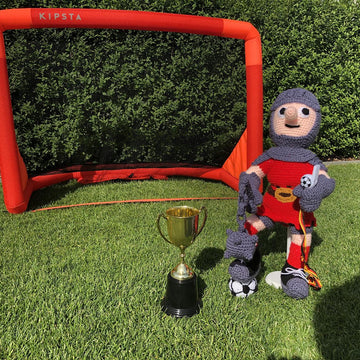Football mascot amigurumi doll