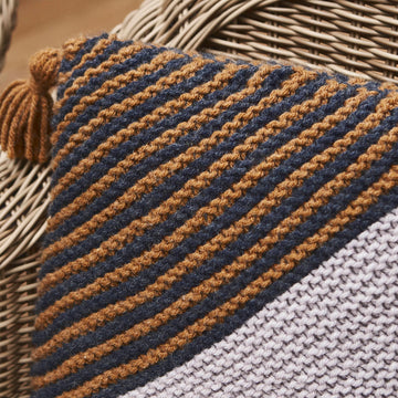 On the Bias Throw Pillow in Lion Brand Hue & Me - M20287-TWH - Downloadable PDF