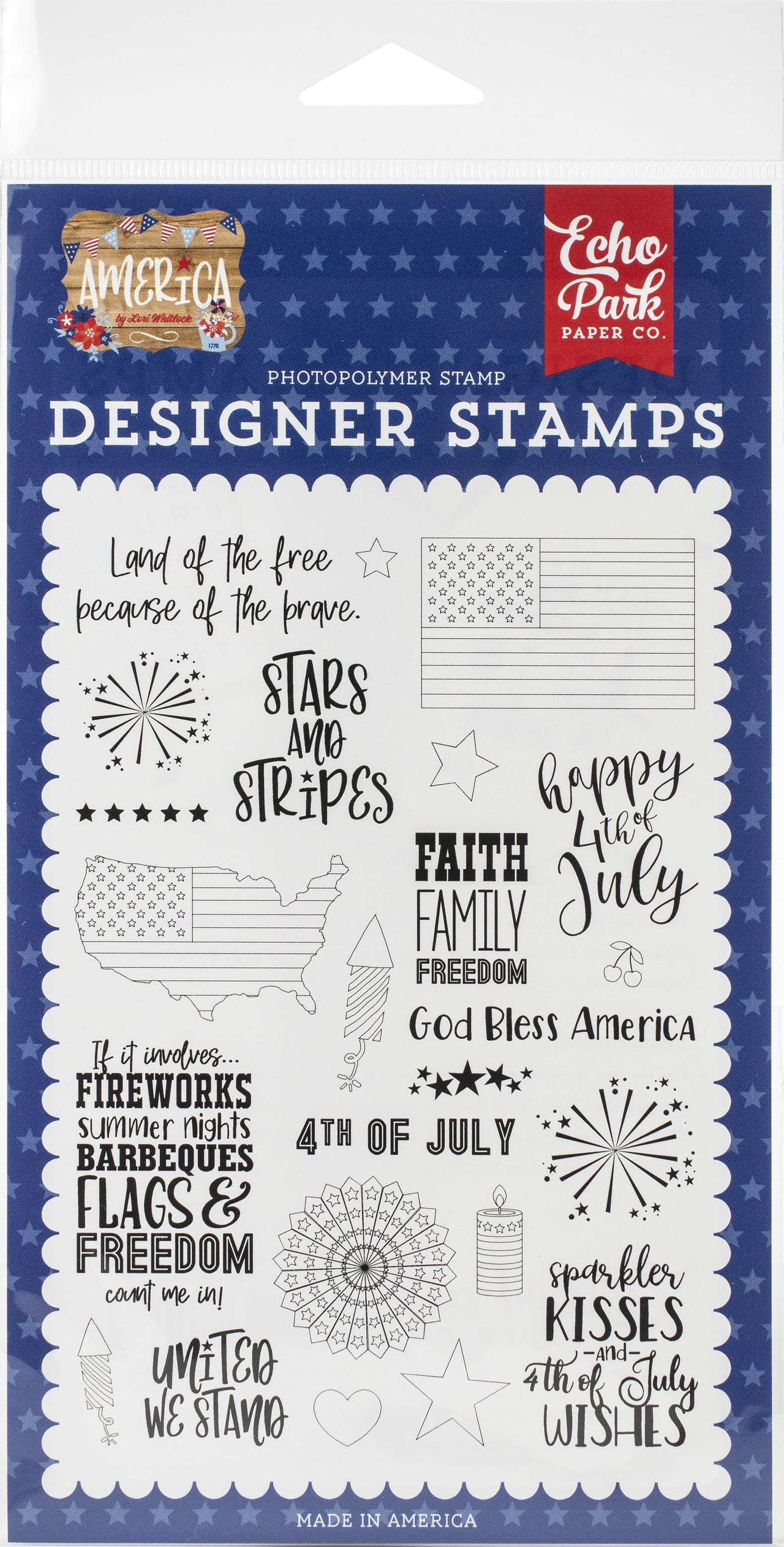 Echo Park Paper Echo Park Stamps - Stars & Stripes, America