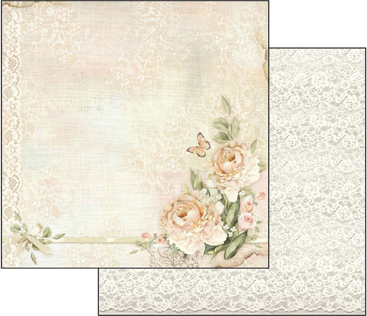 Stamperia Intl Stamperia Double-Sided Cardstock 12"X12" 10/Pkg - Peony & Laces