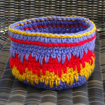 Spiked Stitch Small Basket