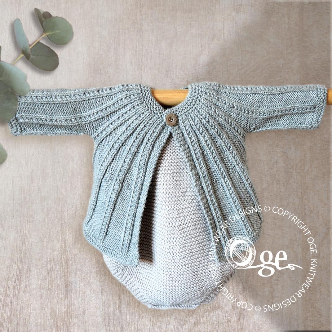 Seamless Top Down Cardigan and Onesie - P094