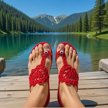 Crochet Goose Barefoot Sandal Pdf + Video Tutorials