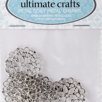 Artdeco Creations Ultimate Crafts Bohemian Bouquet Metal Charms 6/Pkg - Petal Doily