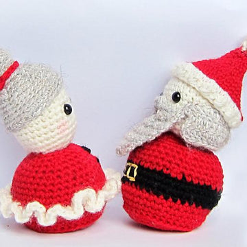 Santa, Mrs Claus and Christmas Elf Amigurumi