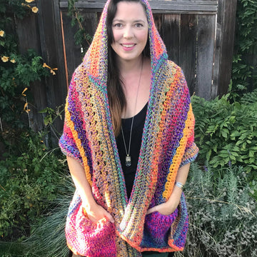 Hooded Pocket Shawl