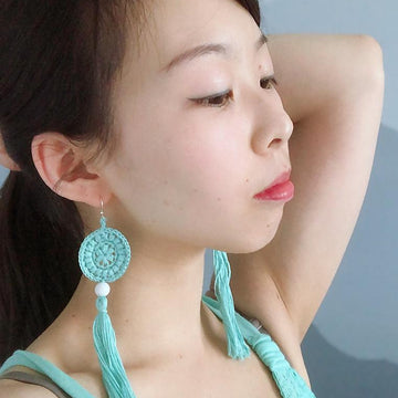 Mint Spirit Boho Festival Earrings