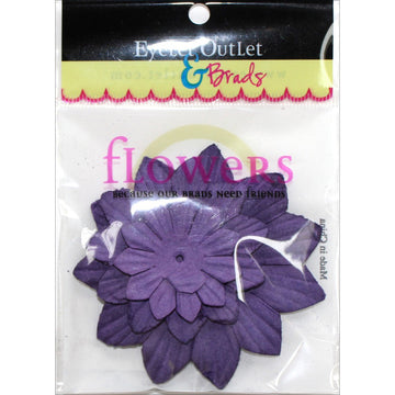 Eyelet Outlet Flowers 40/Pkg - Purple