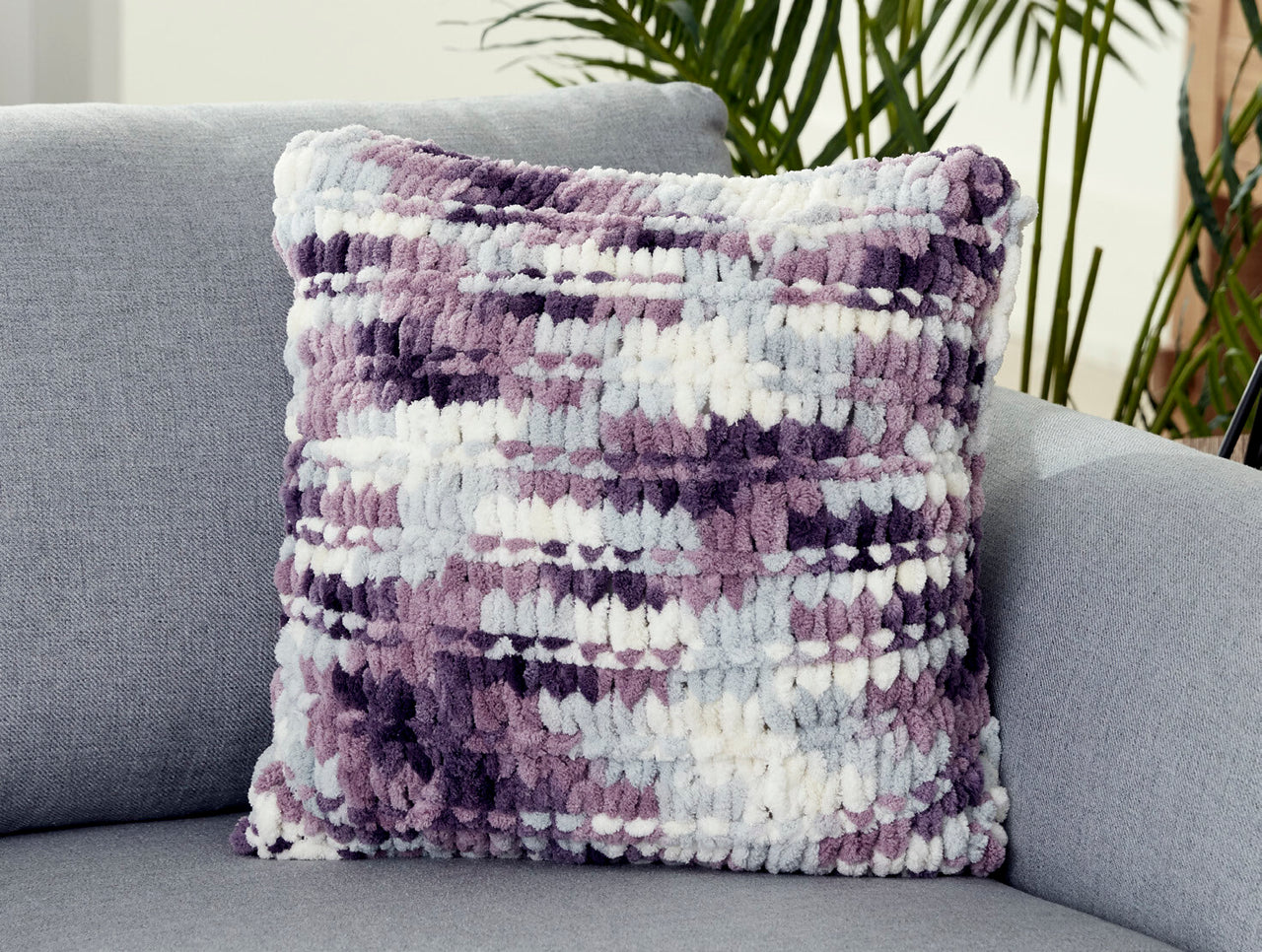Garter Ridge Pillow in Bernat Alize Blanket-EZ - Downloadable PDF