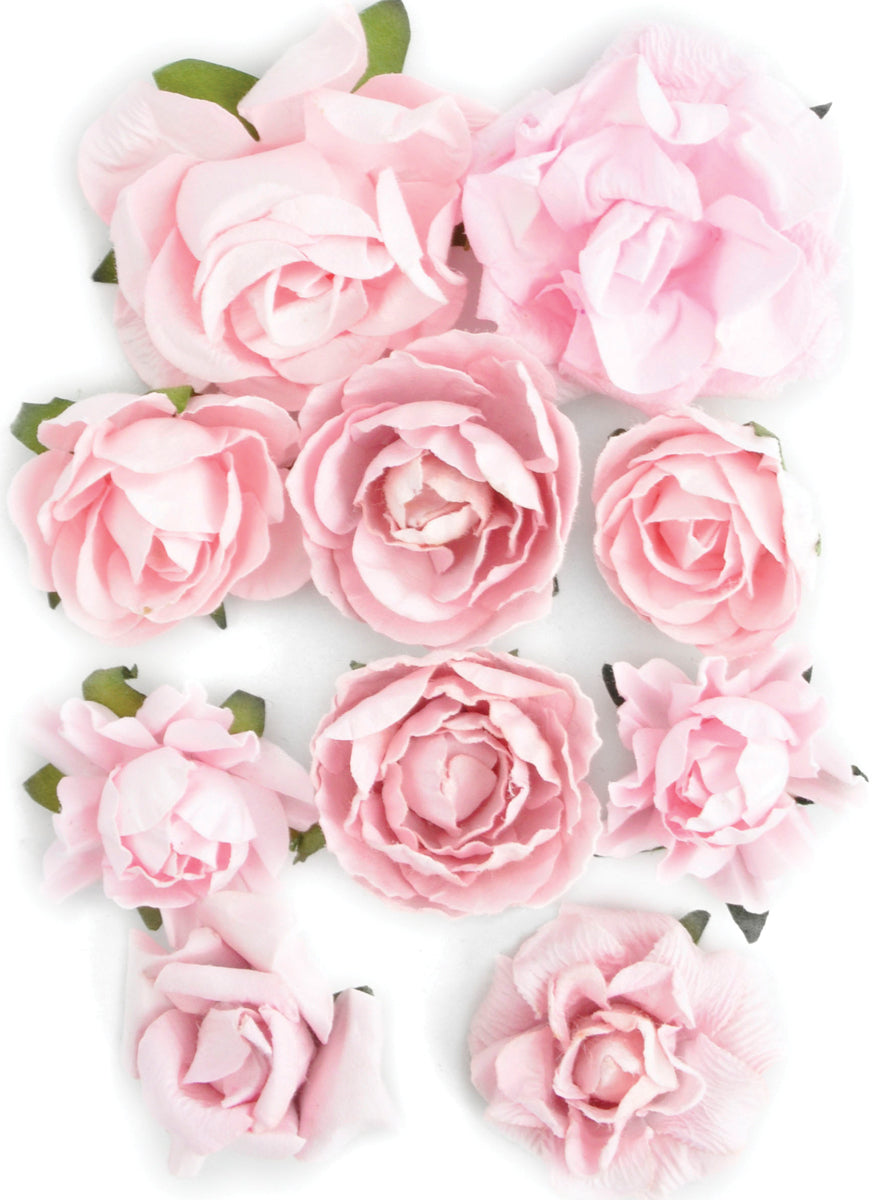 Kaisercraft Paper Blooms 10/Pkg - Fairy Floss, 1" - 1.5"