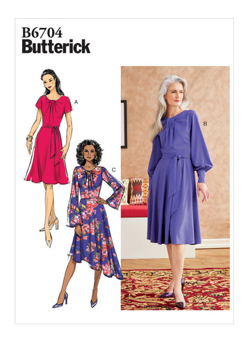Butterick Misses' Dress & Sash B6704 - Sewing Pattern