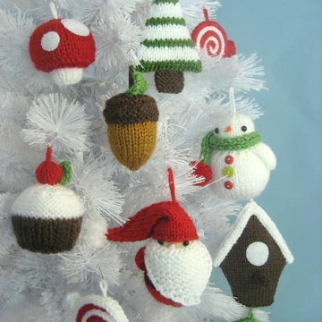 Christmas Knit Ornament Set