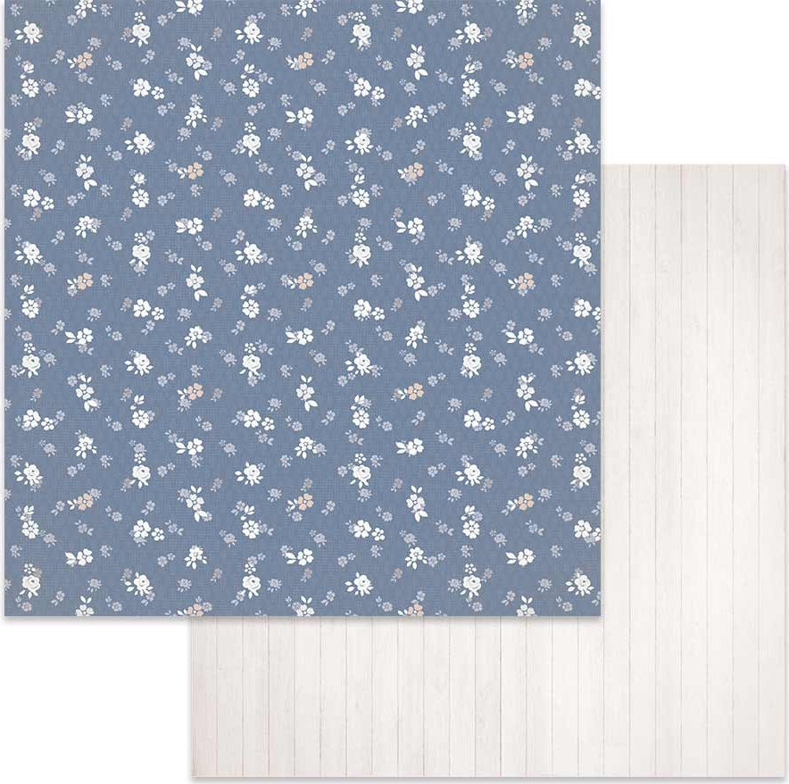 Stamperia Intl Stamperia Double-Sided Cardstock 12"X12" 10/Pkg - Texture Flowers On Blue Background