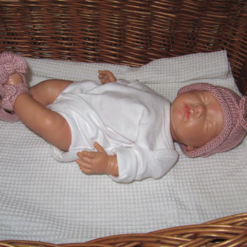 Baby Ribbons and Bows Shoes and Roll Brim Beanie