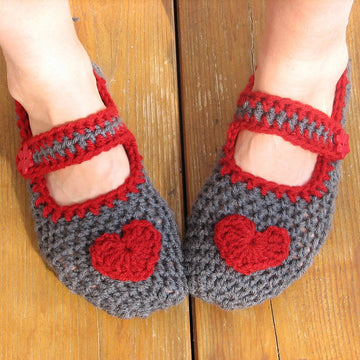 Mary Jane crochet slippers