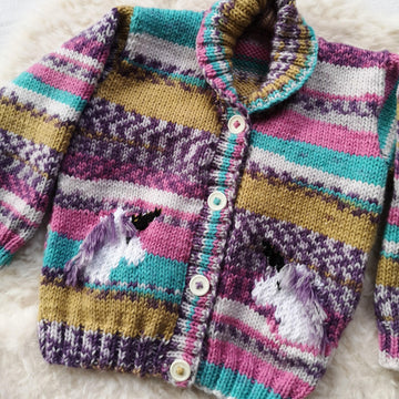 Child's Unicorn Cardigan