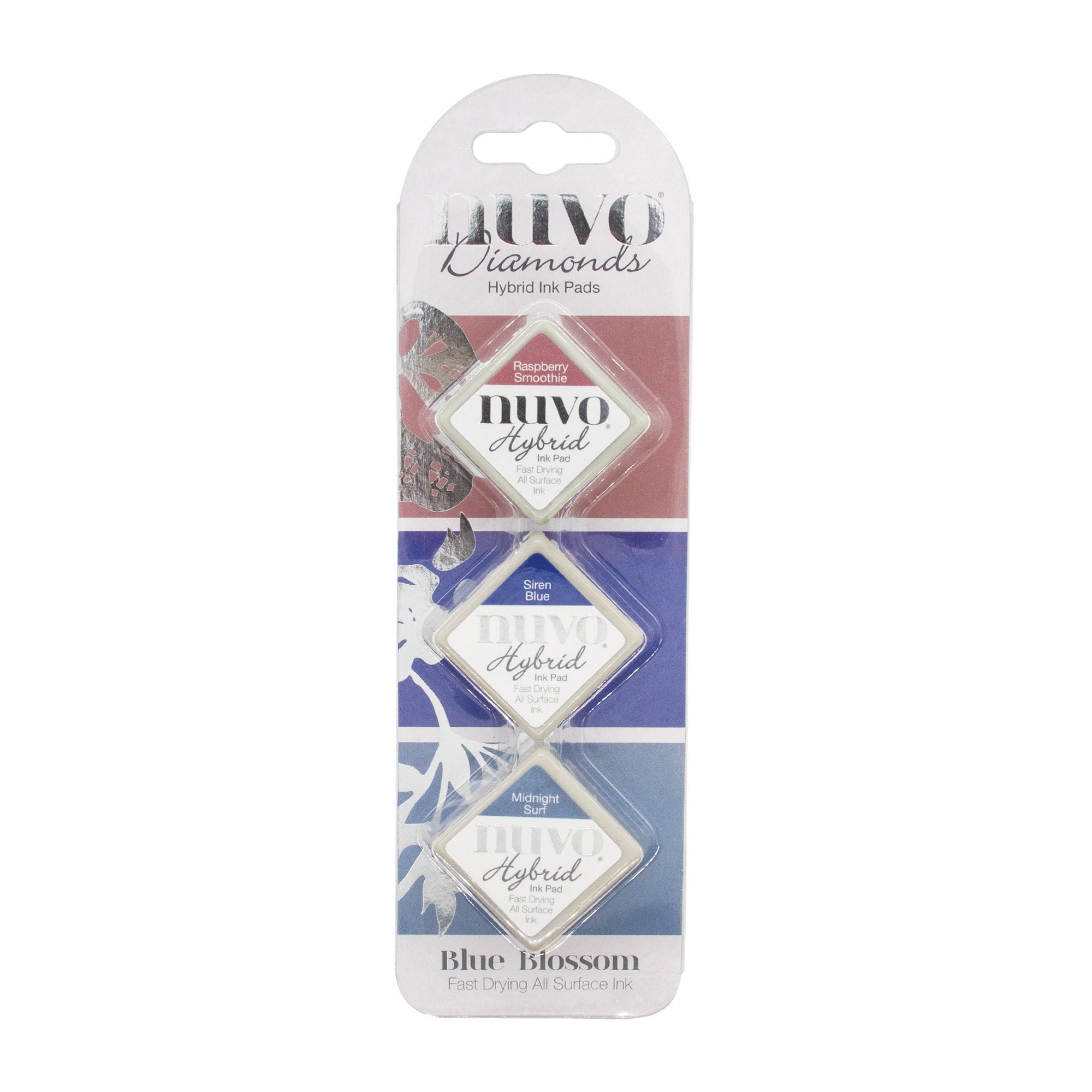 Tonic Studios Nuvo Diamond Hybrid Ink Pads 3/Pkg - Blue Blossom