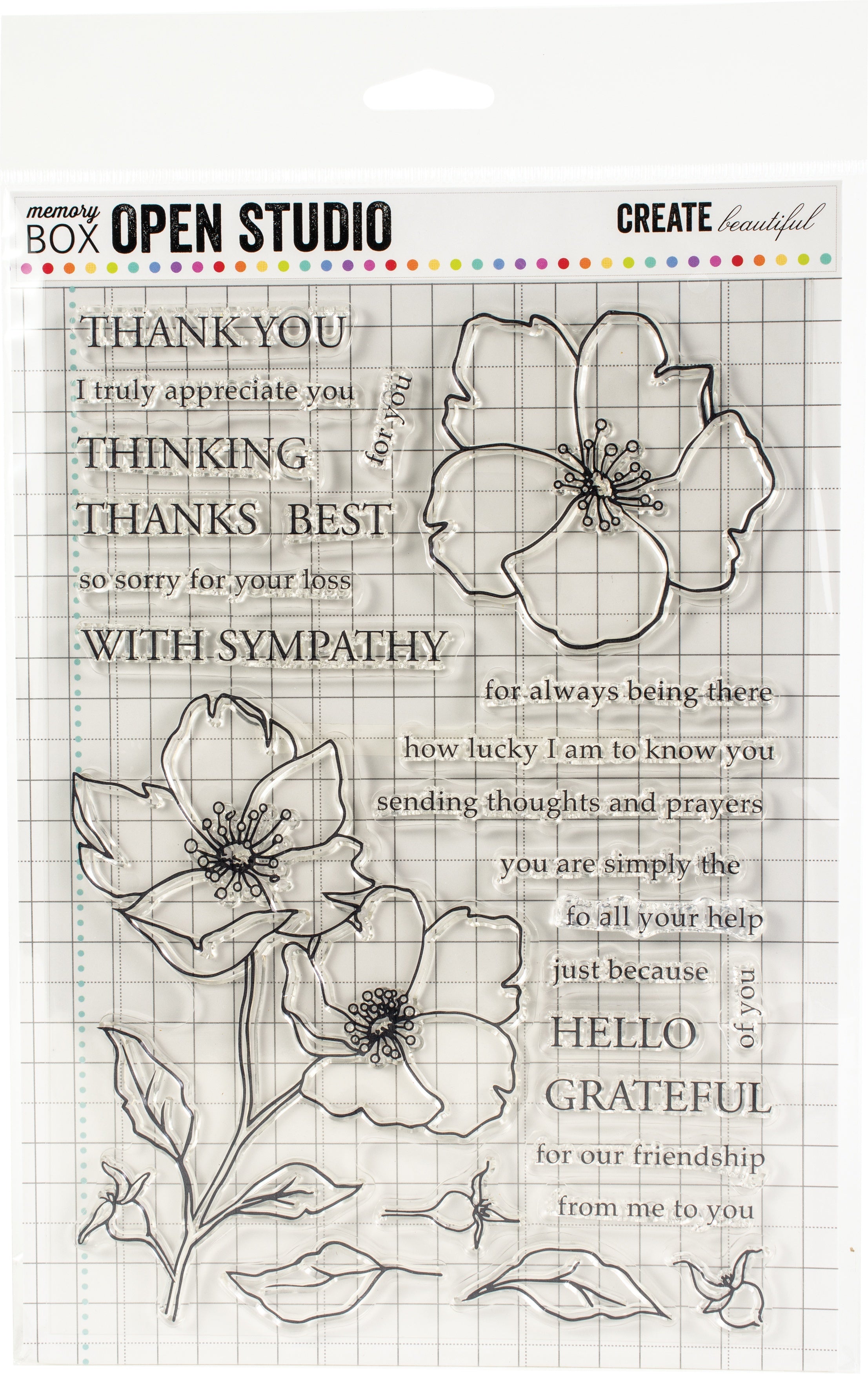 Memory Box Clear Stamps - Wild Rose Stem