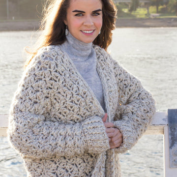 Coastal Fog Chunky Cardigan