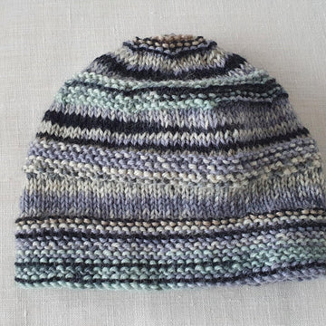 Paisley - Babies 4ply stocking and garter stitch beanie
