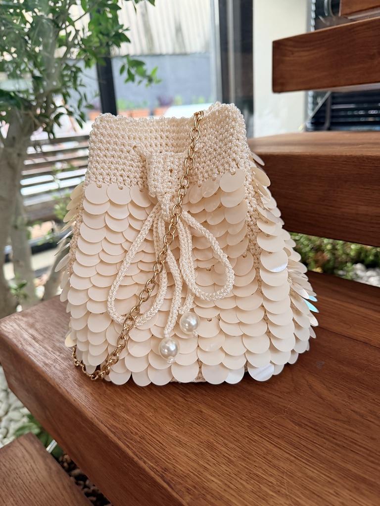 Luna Sequin Bucket Bag