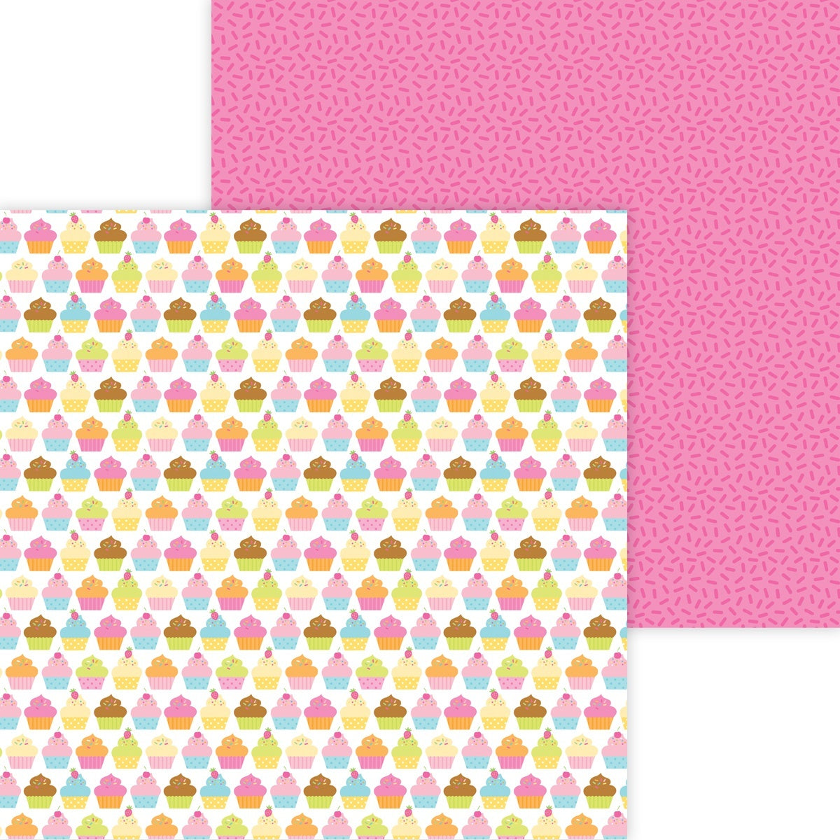Doodlebug Hey Cupcake Double-Sided Cardstock 12"X12" 25/Pkg - Hey Cupcake