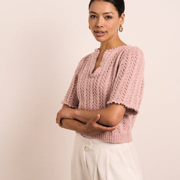 Saffi Top in MODE at Rowan Alpaca Haze and Cotton DK