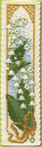 Textile Heritage Lily of the Valley Bookmark Cross Stitch Kit - 19cm x 5cm