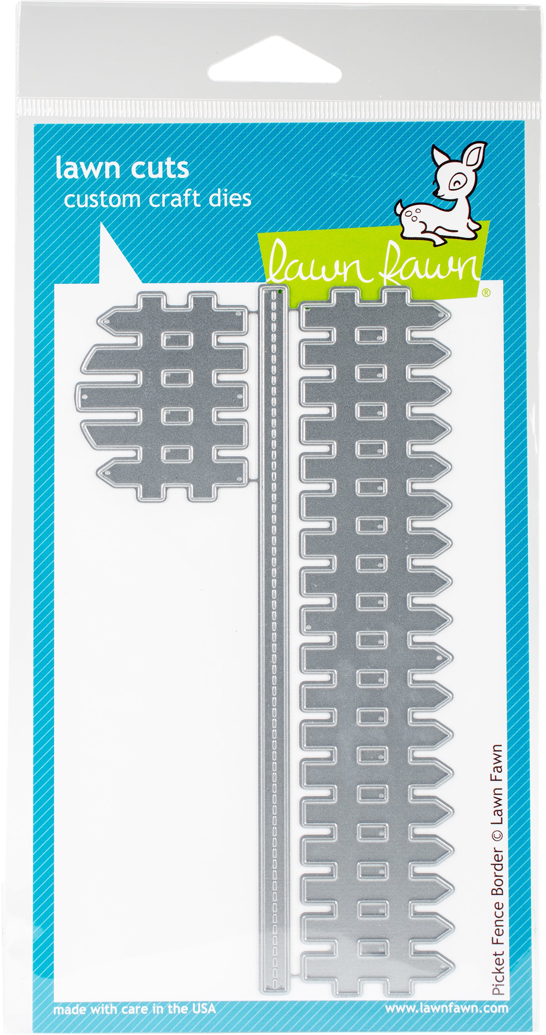 Lawn Fawn Lawn Cuts Custom Craft Border Die - Picket Fence, 6"