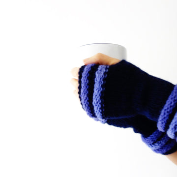 Ribbed Fingerless Mitts