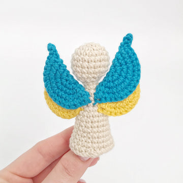 Angel ornament amigurumi crochet pattern keychain Bag charm Crochet keyring car mirror hanging
